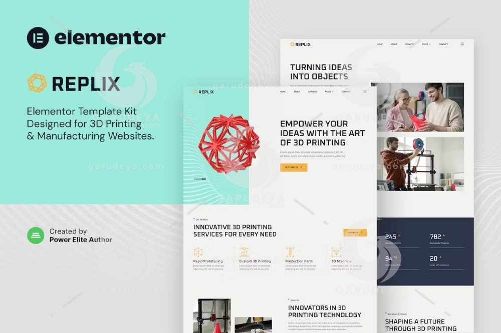 Replix – 3D Printing & Manufacturing Services Elementor Template Kit