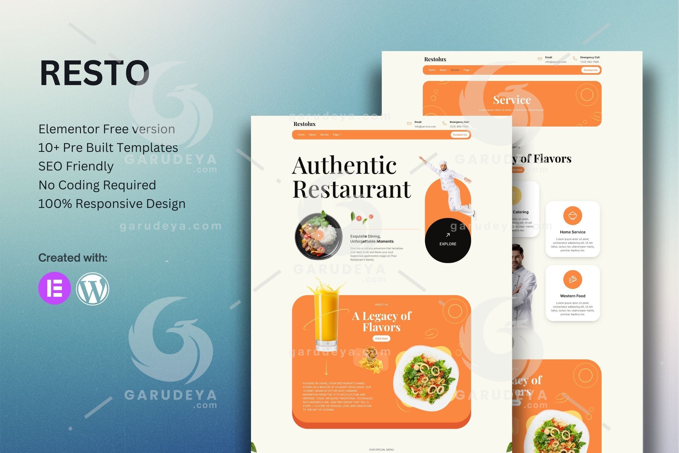 Restolux - Restaurant Elementor Template Kit