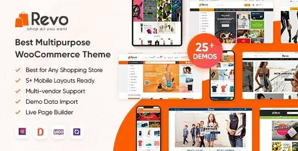 Revo - Multipurpose Elementor WooCommerce WordPress Theme (25+ Homepages & 5+ Mobile Layouts)