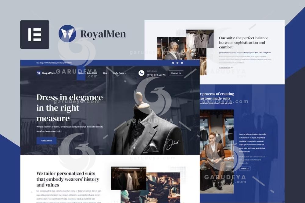 RoyalMen - Tailored Suits Elementor Template Kit