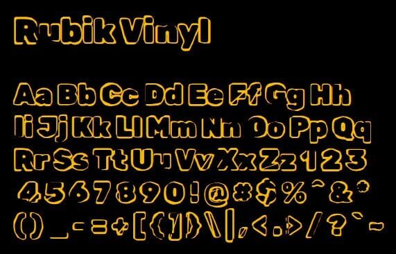 Rubik Vinyl Font