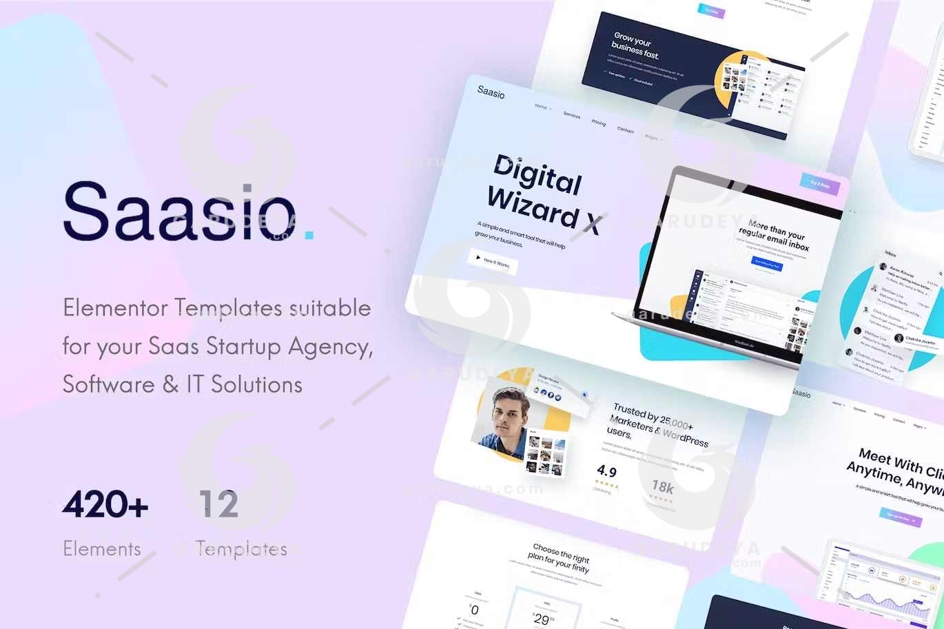 Saasio - Saas & Startup Elementor Template Kit