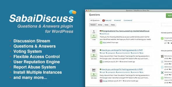 Sabai Discuss - Q&A forum plugin for WordPress