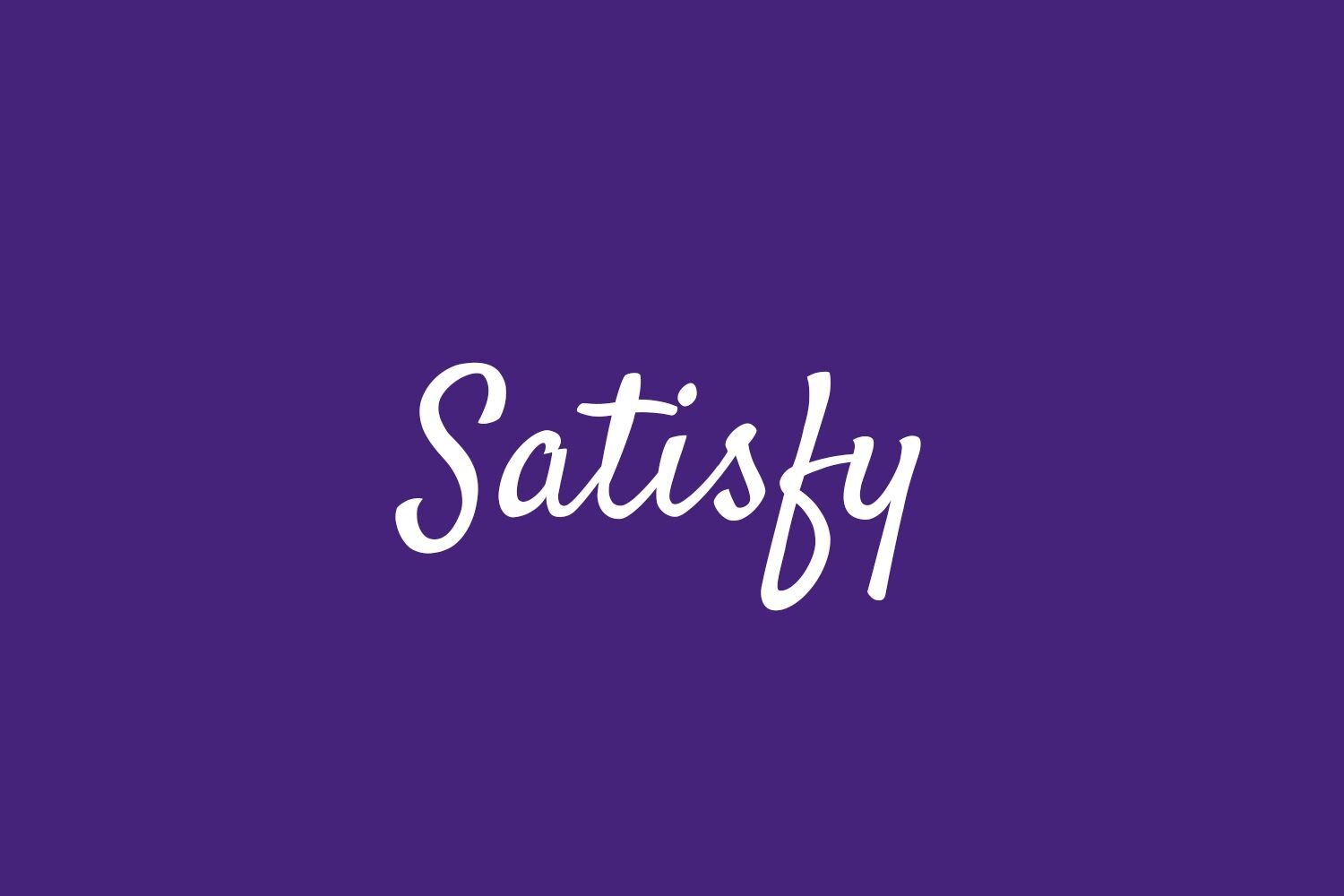 Satisfy Font