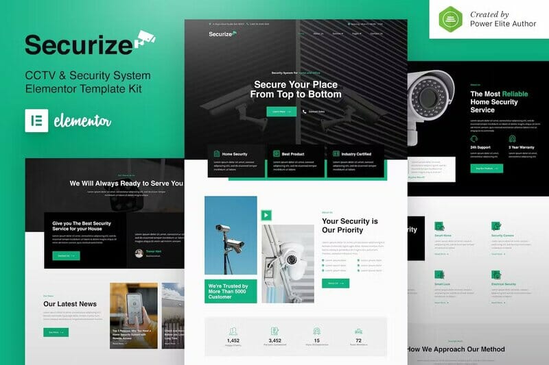 Securize – CCTV & Security Elementor Template Kit