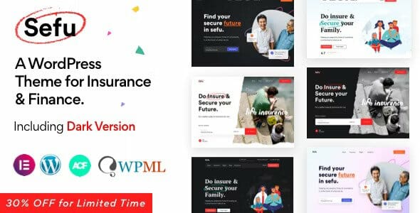 Sefu - Insurance & Finance WordPress Theme