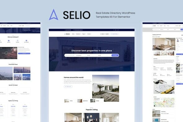 Selio - Real Estate Directory Elementor Template Kit