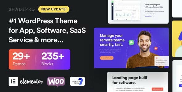 ShadePro - Startup & SaaS WordPress Theme