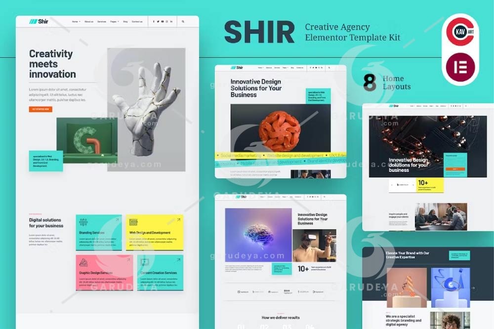 Shir - Creative Agency & Portfolio Elementor Template Kit