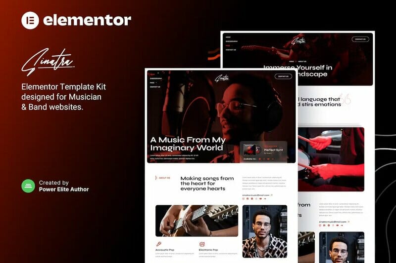 Sinatra – Musician & Band Elementor Template Kit