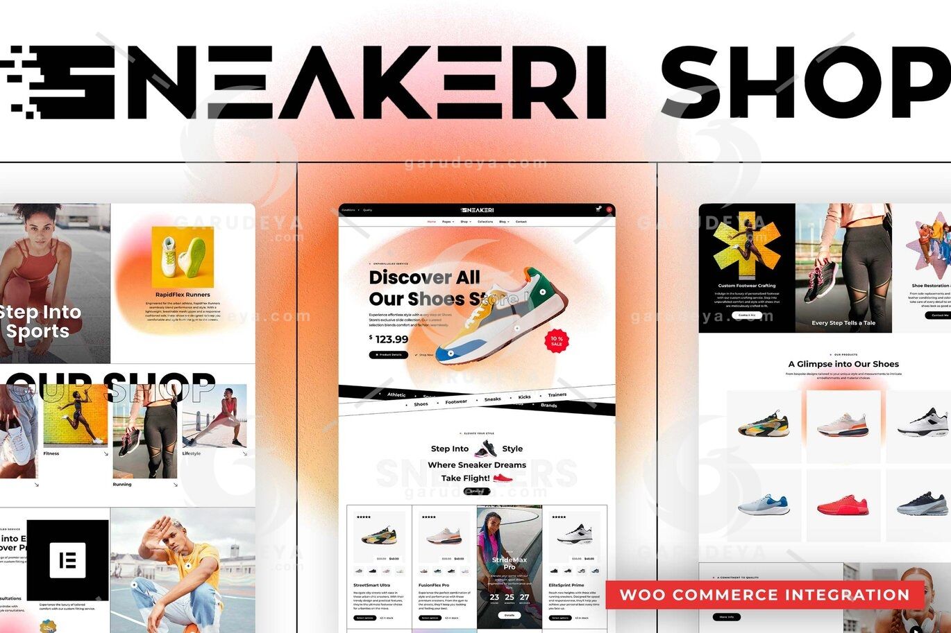 Sneakeri - Sports Shoes Store Elementor Pro Template Kit