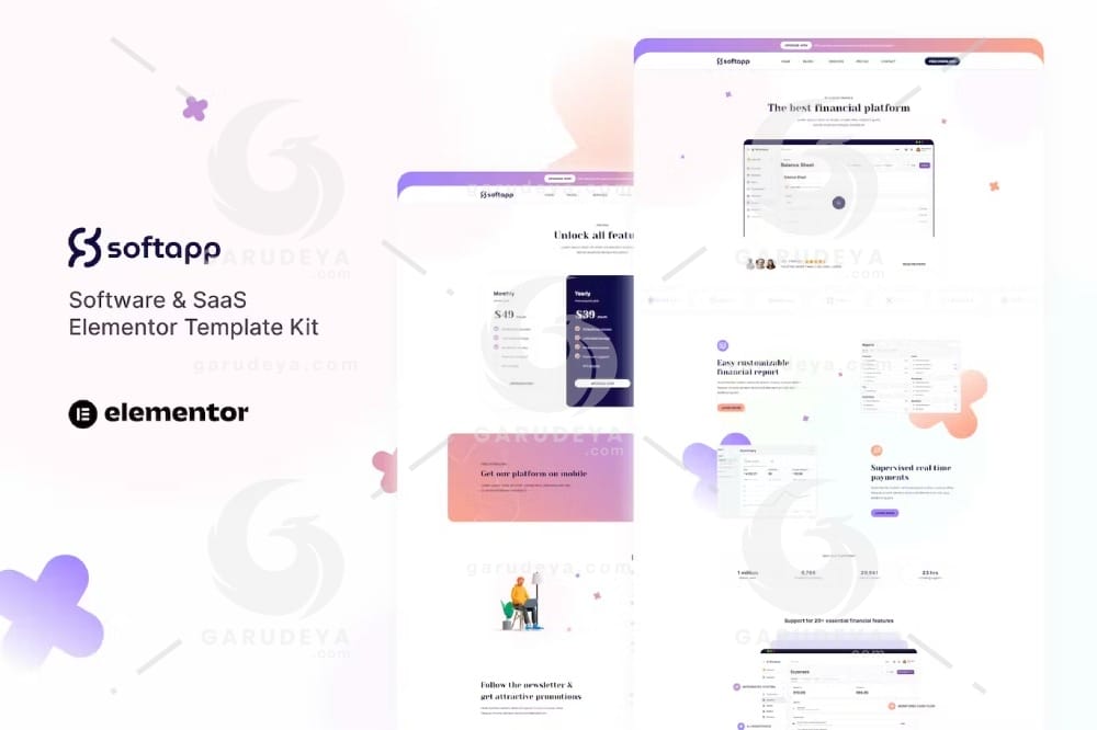 Softapp - Software & SaaS Elementor Template Kit