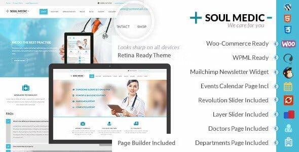 SoulMedic Hospital & Doctor WordPress Theme