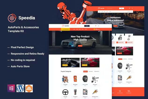 Speedia - AutoParts & Accessories Elementor Template Kit