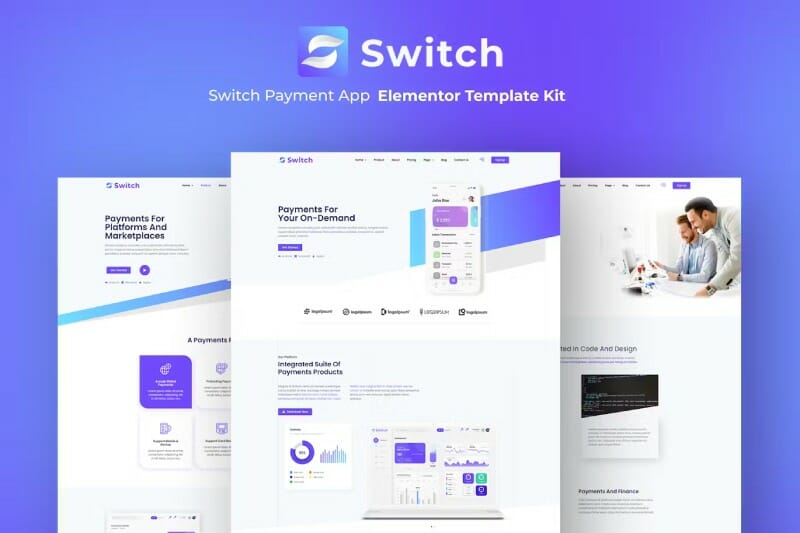 Switch - Payment App Elementor Template Kit