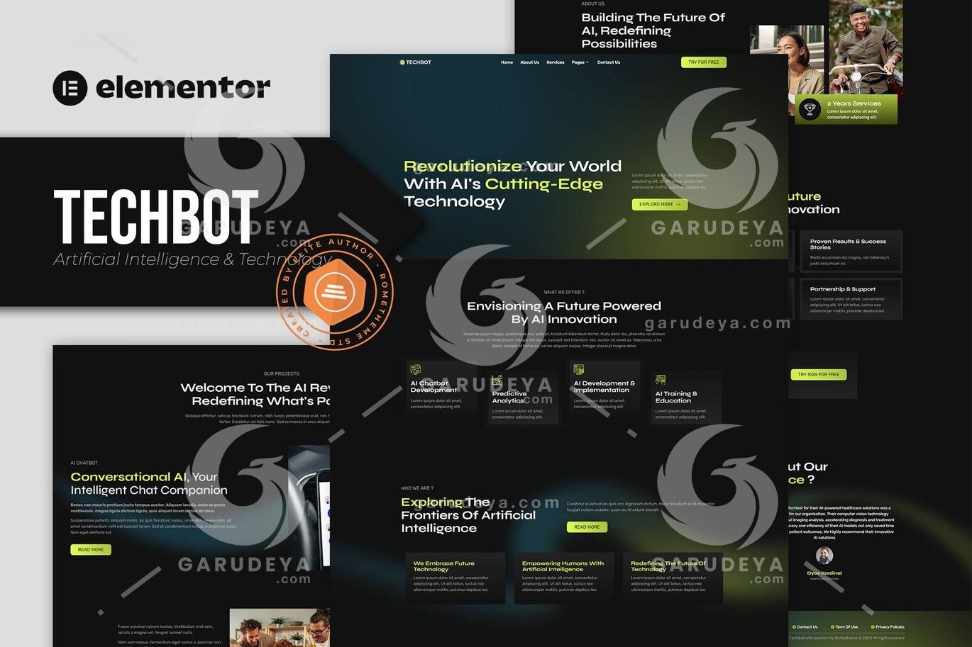 Techbot - Artificial Intelligence & Technology Services Elementor Template Kit