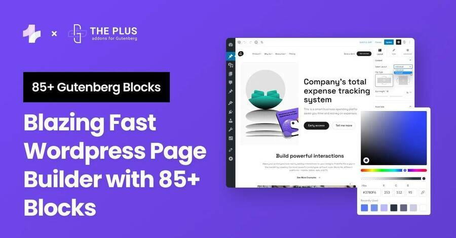 The Plus Block Pro - Blazing Fast WordPress Page Builder