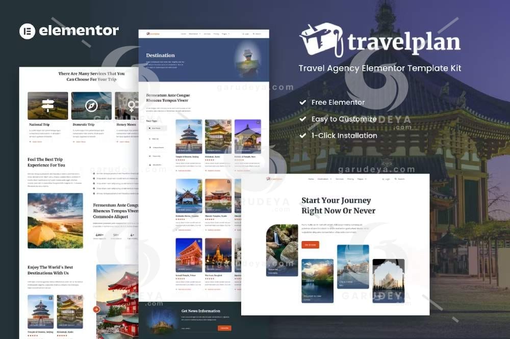 Travelplan - Tour & Travel Agency Elementor Template Kits