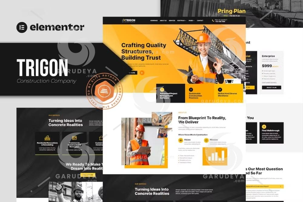 Trigon - Construction Elementor Template Kit