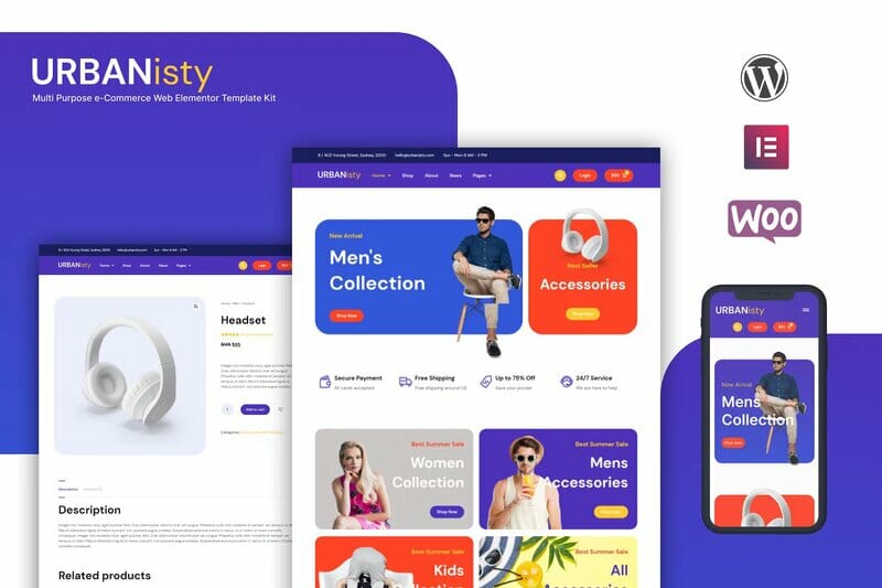 Urbanisty - A Multi-purpose eCommerce Elementor Template Kit