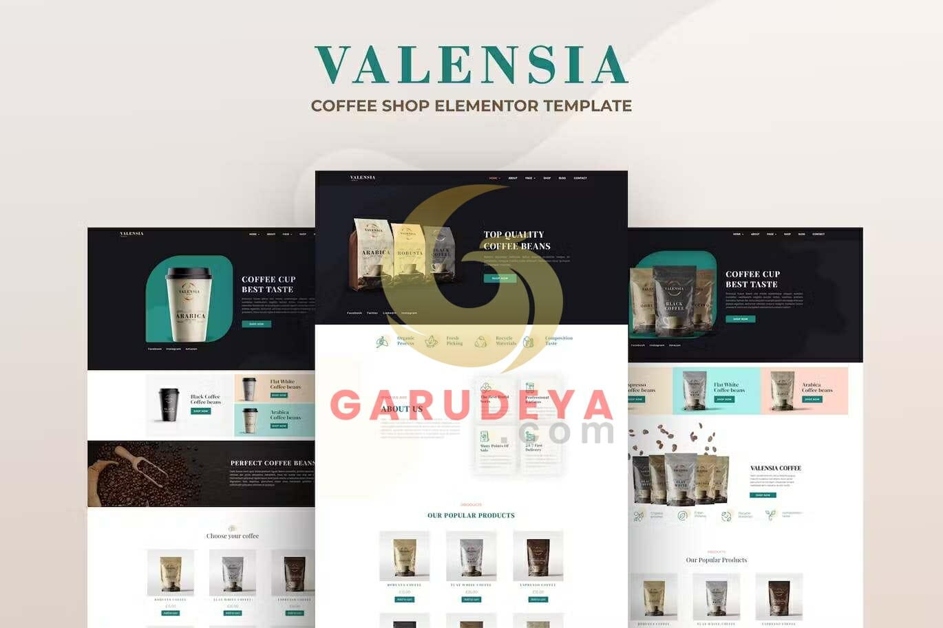 Valensia - Coffee Shop Elementor Template Kit