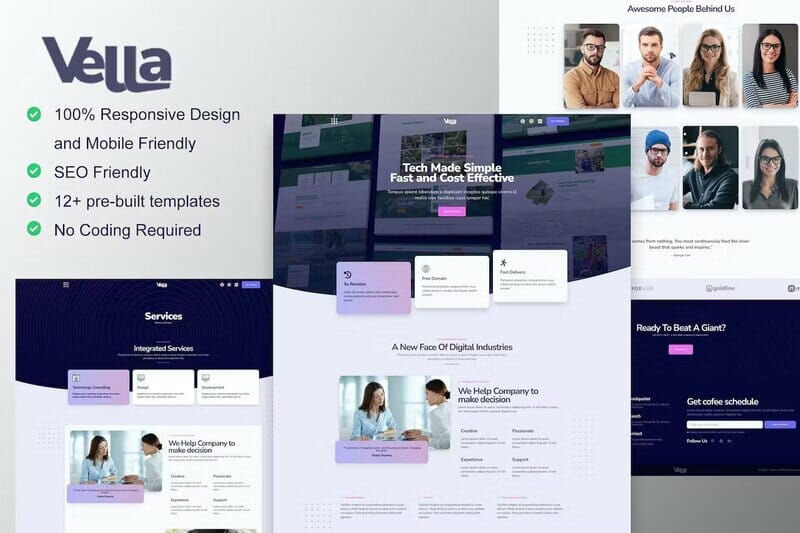 Vella - Digital Agency Elementor Template Kit