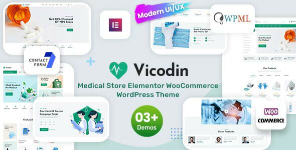 Vicodin - Medical Store WordPress Theme