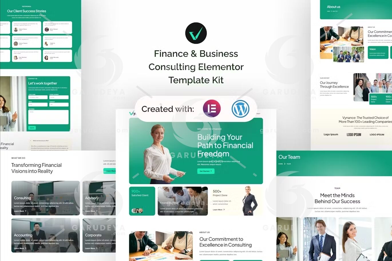 Vynance - Finance & Business Consulting Elementor Template Kit