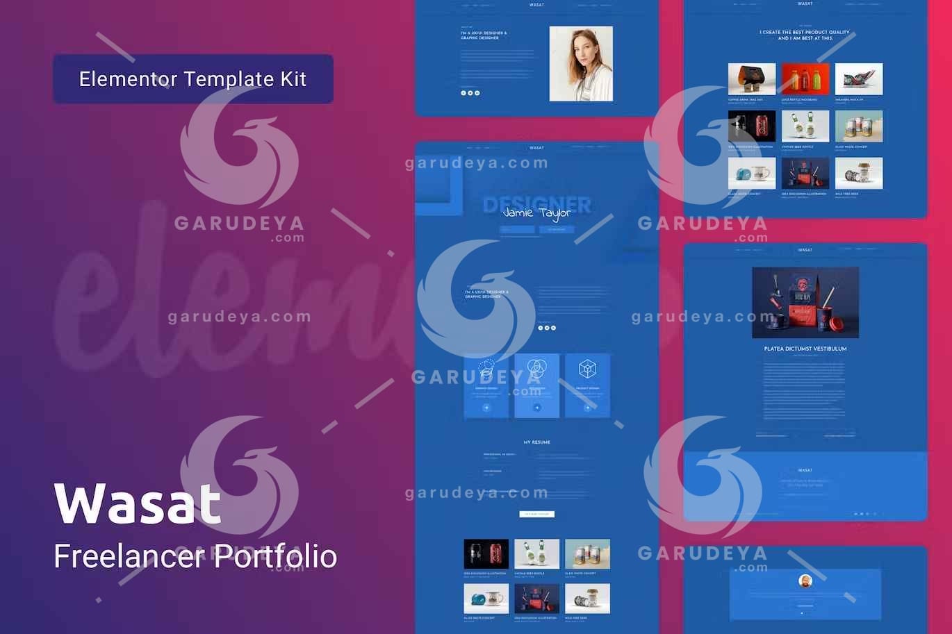 Wasat — Creative Portfolio Elementor Template Kit