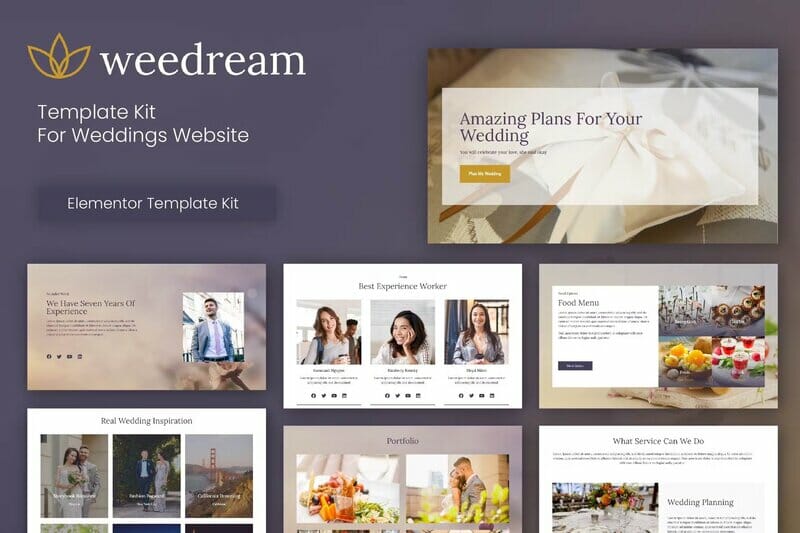 Weedream - Wedding Elementor Template Kit