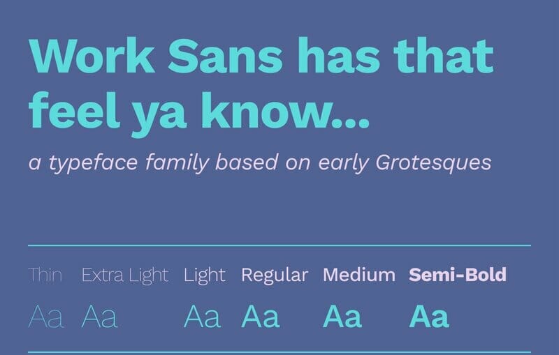 Work Sans Font