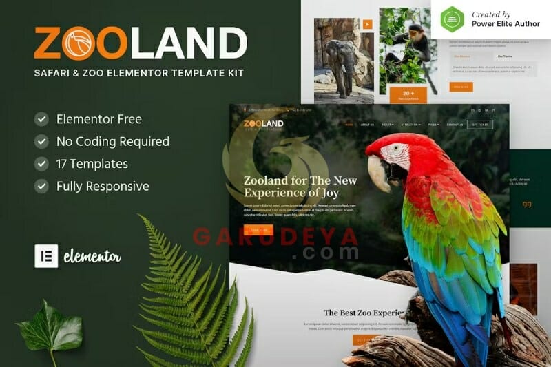 Zooland – Safari & Zoo Elementor Template Kit