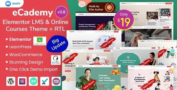 eCademy - Elementor LMS & Online Courses Theme