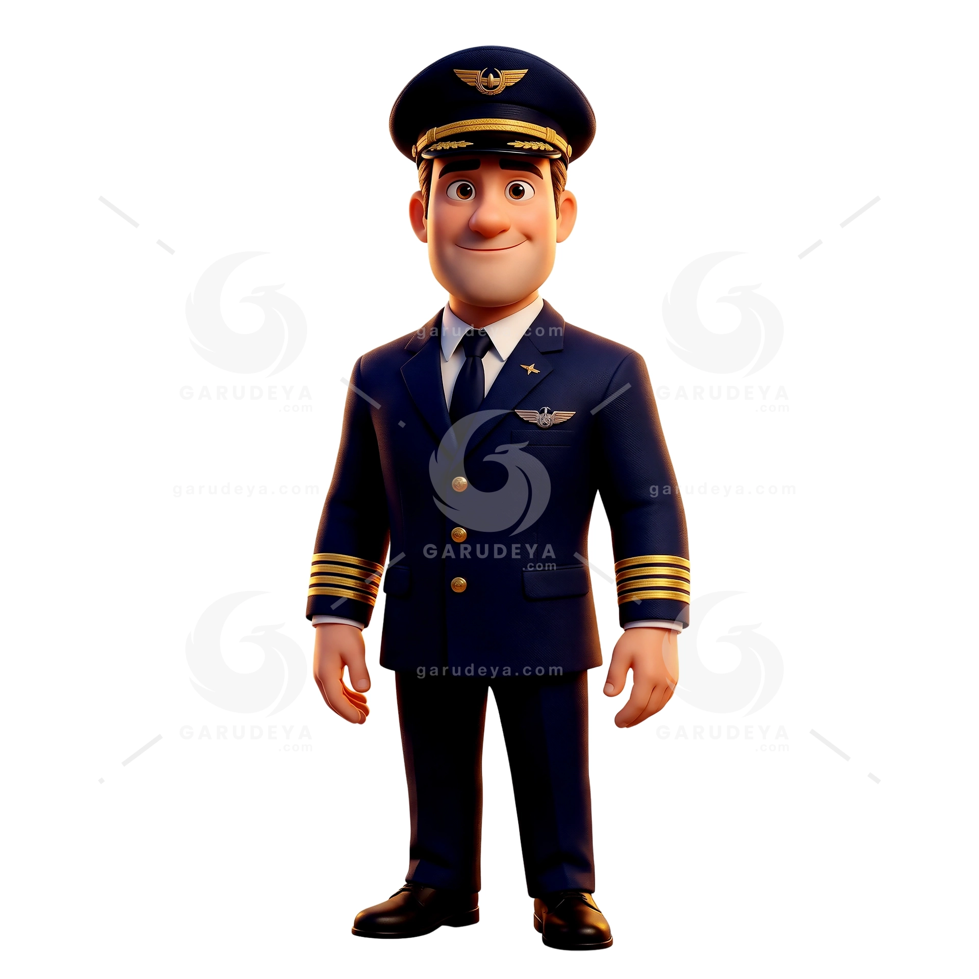 3D Cartoon Pilot Character