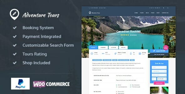 Adventure Tours - WordPress Tour-Travel Theme