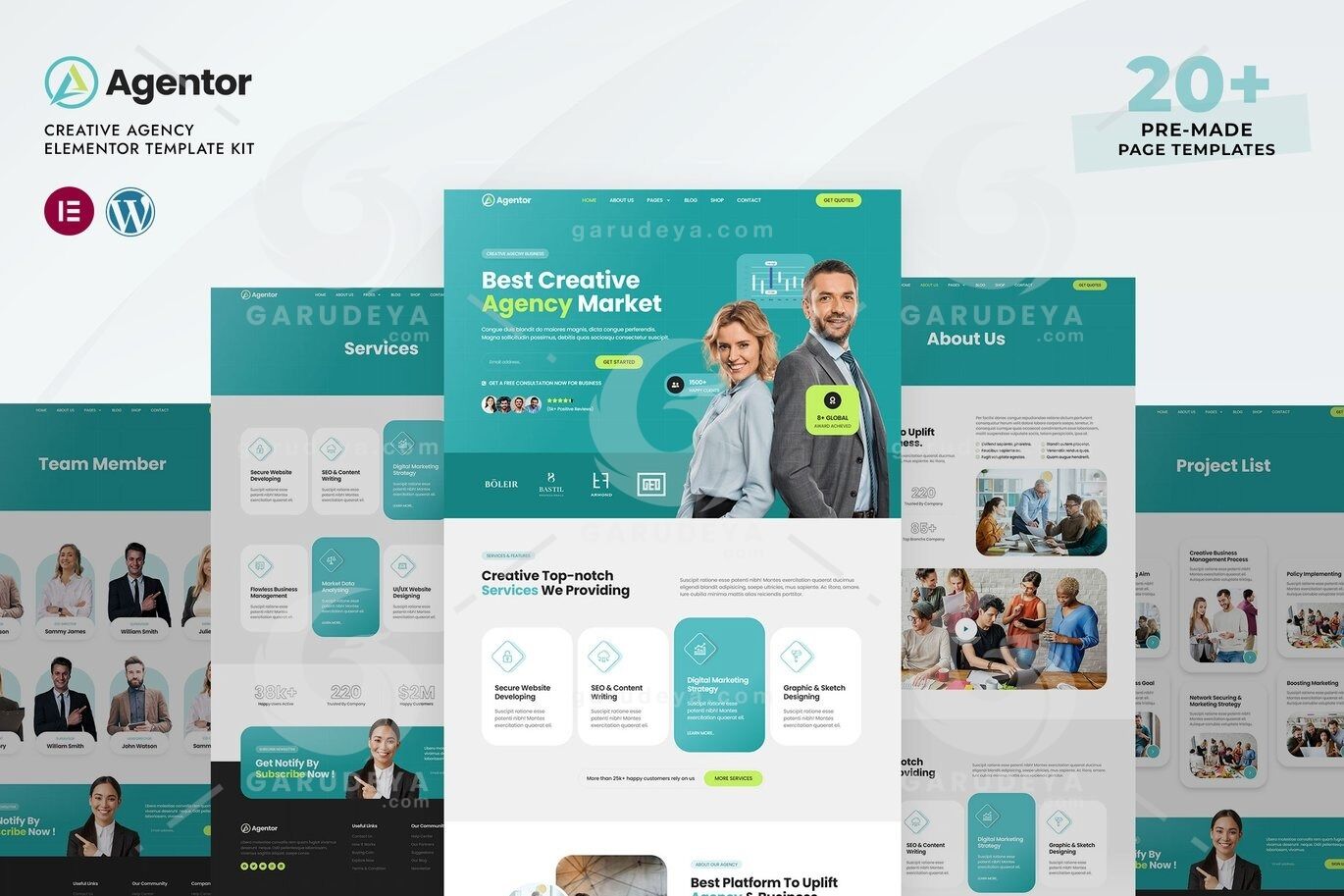 Agentor - Creative Agency Elementor Pro Template Kit