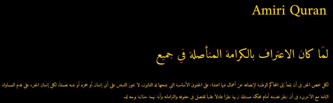 Amiri Quran Font