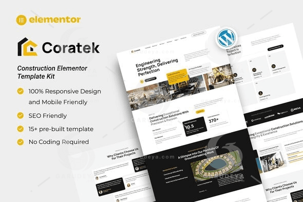 Coratek - Construction Elementor Template Kit