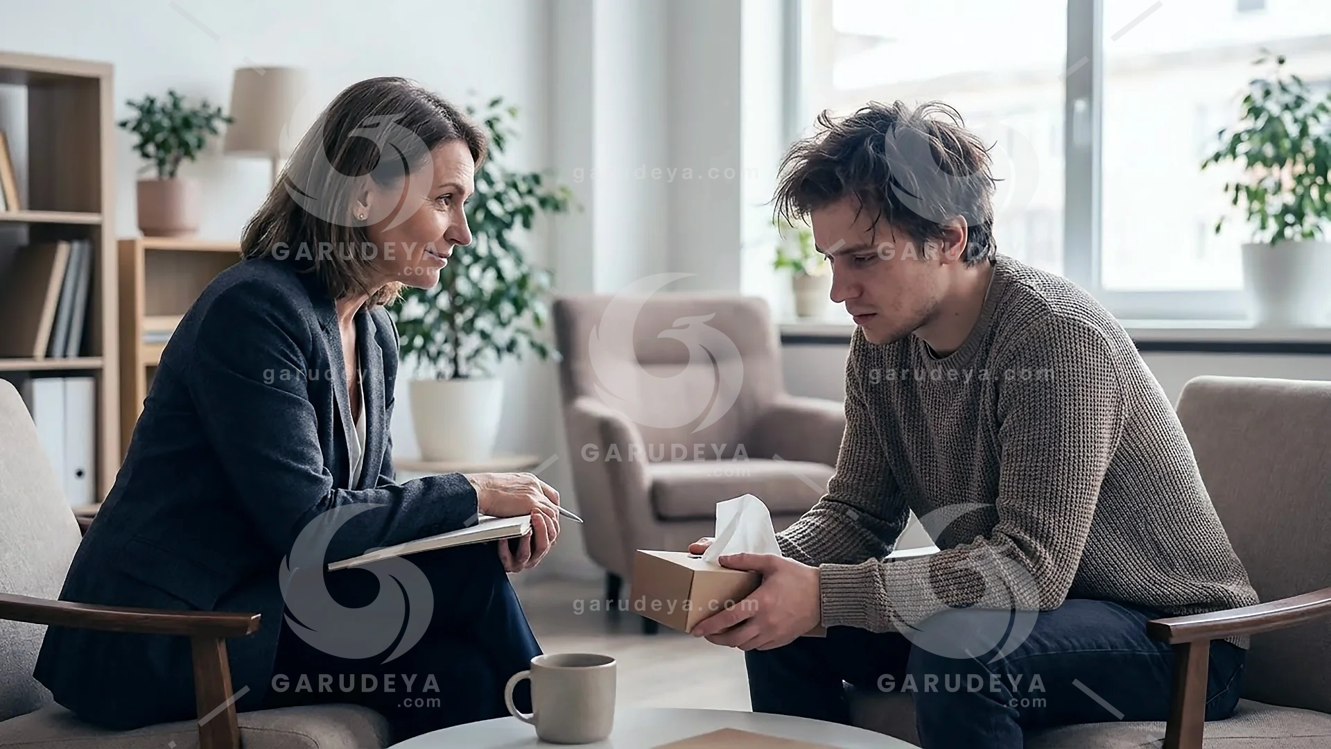 Counseling Moment – Therapy Session Stock Photo