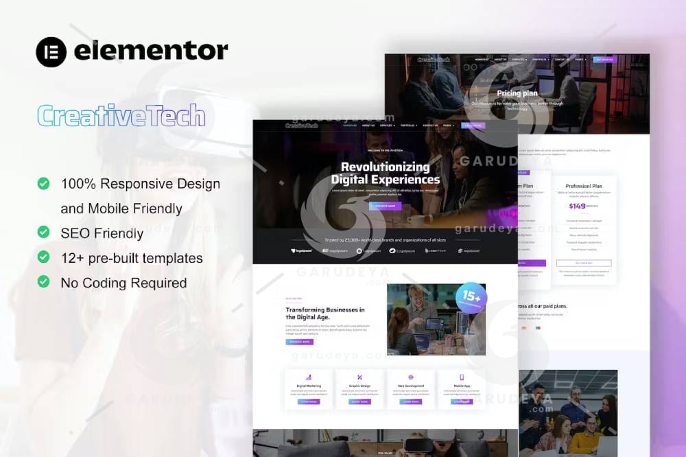 CreativeTech - Digital Marketing Agency Elementor Template Kit