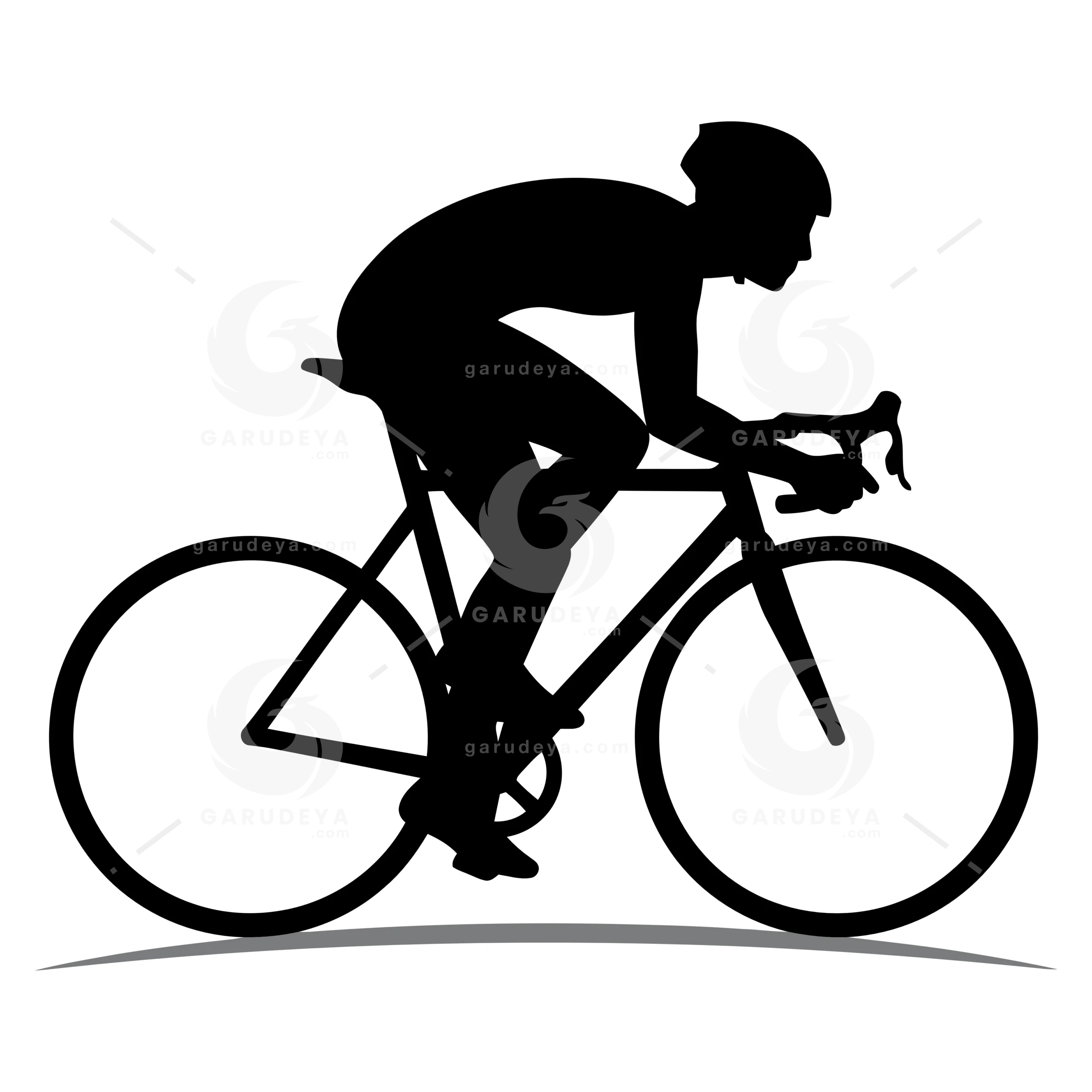 Cycling Vector Design – Athlete Bicycle Silhouette