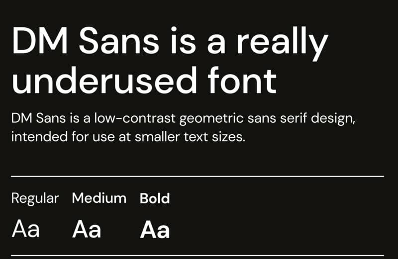DM Sans Font