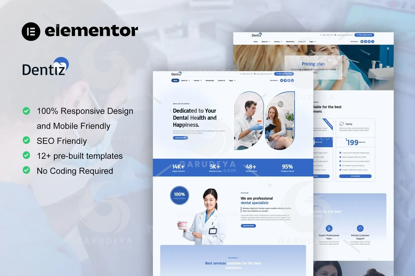 Dentiz - Dentist & Dental Care Elementor Pro Template Kit