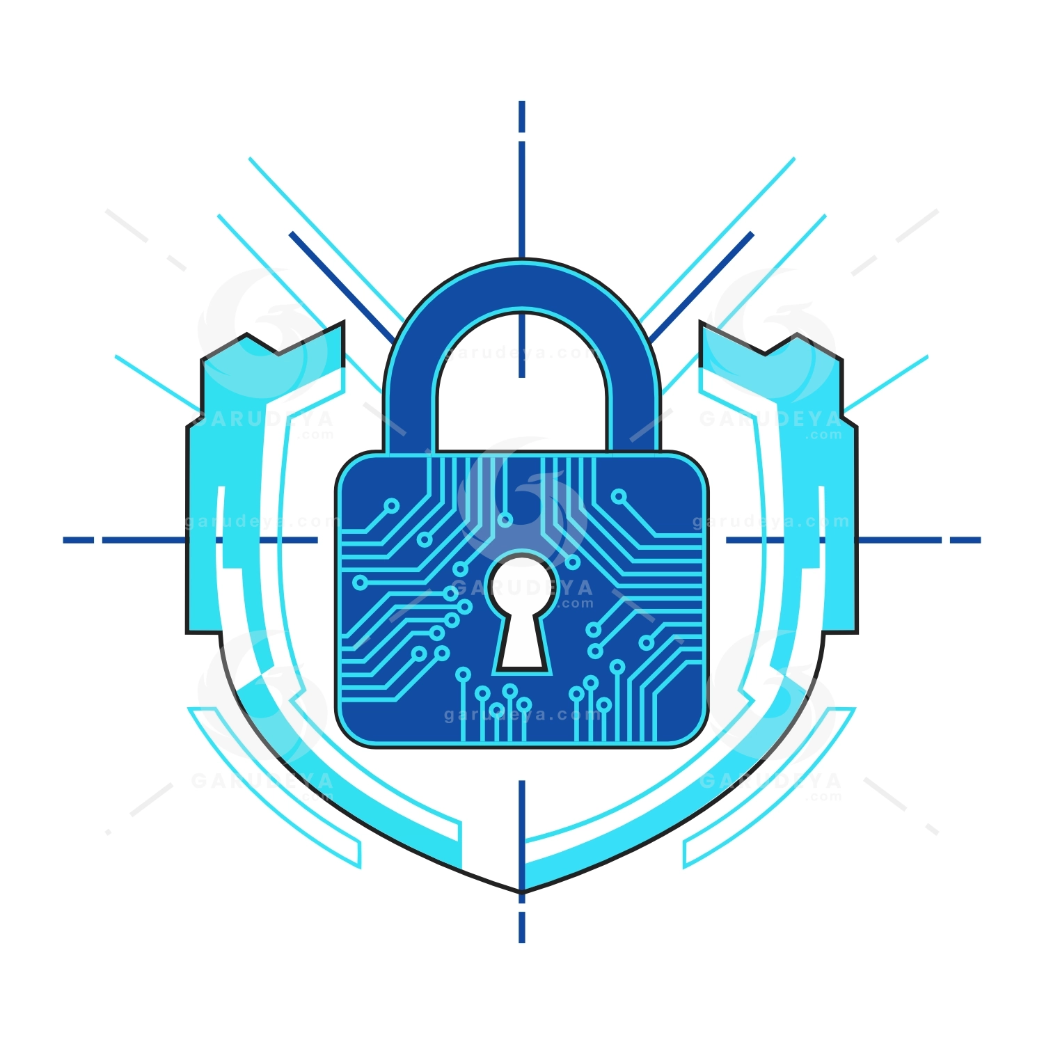 Digital Trust Security Shield Vector Illustration