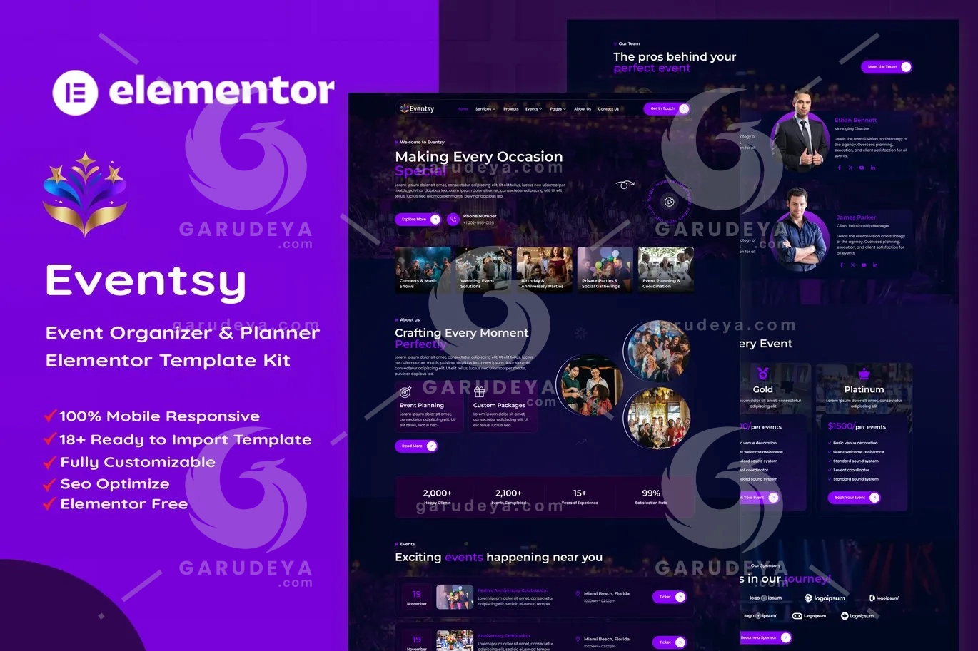 Eventsy - Event Organizer & Planner Elementor Template Kit