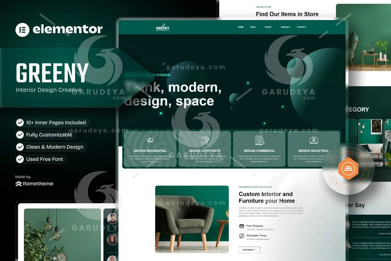Greeny - Interior Elementor Template Kit