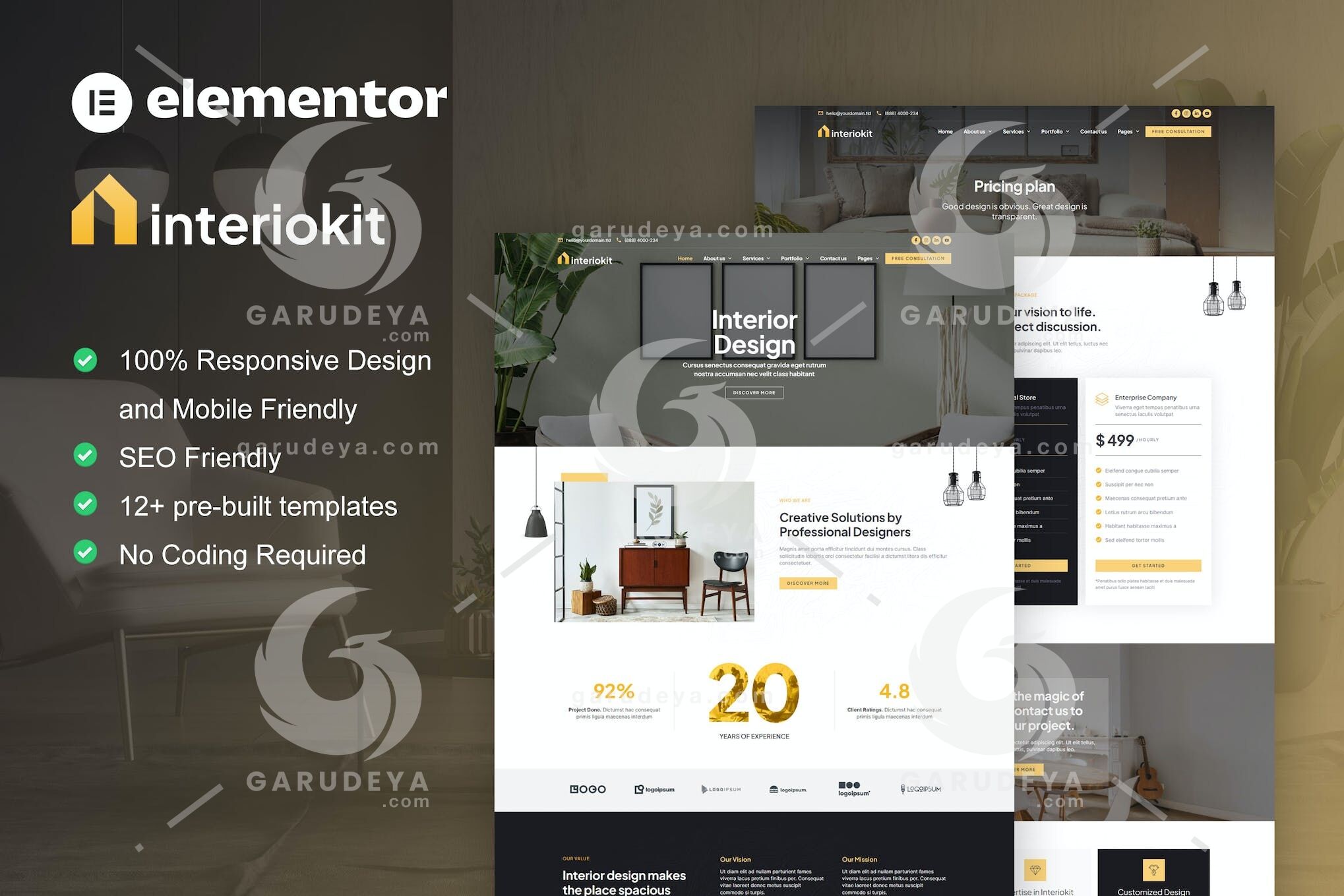 Interiokit - Interior Design & Architecture Elementor Template Kit
