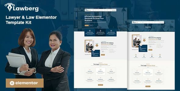 Lawberg - Lawyer & Legal Firm Elementor Template Kit