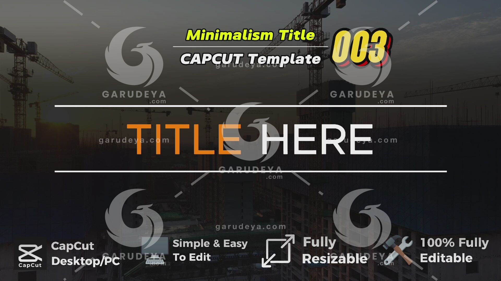 Minimalism Title Capcut Template 003