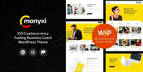 Monyxi ICO Cryptocurrency Trading Business Coach WordPress Theme